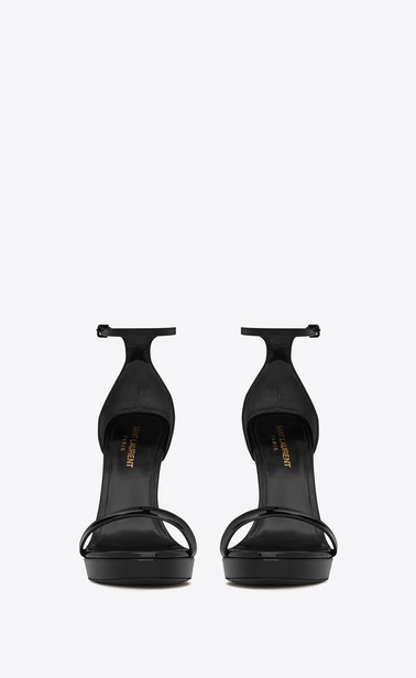 hall platform sandal in patent leather